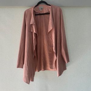 CUTE suede coat with sleeves and side pockets